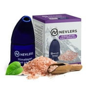 Nevlers Hand Painted Ceramic Salt Inhaler with Pure Himalayan Pink Salt | Asthma and Allergy Relief | Includes Salt Refill | Navy