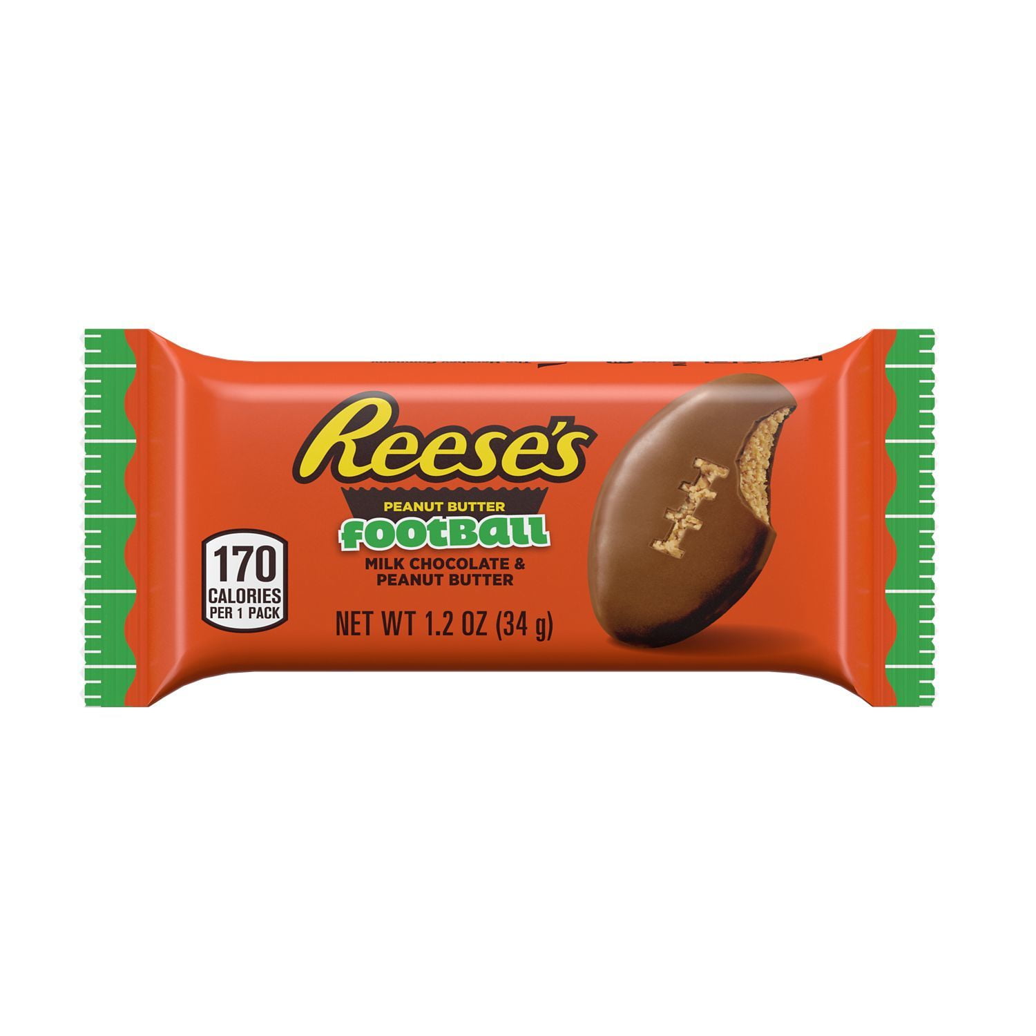 REESE'S, Milk Chocolate Peanut Butter Football Candy, 1.2 oz, Pack