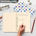 thumbnail image 4 of FORMRS 1-Subject Spiral Notebook 8" x 5" College Ruled 60 Refillable Sheet A5 Hard Cover, Purple Retro Shapes, 4 of 7