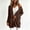 Brown women long sleeve cardigan sweater a1, variant on Tusihei Women's Long Sleeve Knit Cardigan Sweater Open Front with Pockets Ribbed Casual Coat Soft Fall Winter Lounge Outerwear, Dark Gray L