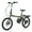 Green, variant on Meghna 20 inch Folding Bike 3-Fold City Bicycle for Unisex Adult 7 Speed Dual Disc Brake Foldable Commuter Bike White