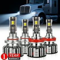 Fits Peterbilt 579 389 2008-2023 LED Front Headlight 9005 H11 High Low Beam 4Pack