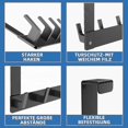 thumbnail image 3 of Door Coat Rack With 6 Hooks - Door Hooks For Hanging - Clothes Hooks Door For Bathroom Door Hook Ra, 3 of 5