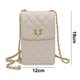 thumbnail image 2 of Bolso bandolera Blanco Simple, bolso de hombro para niña, mini bolso para teléfono móvil con cadena a la moda, 2 of 6