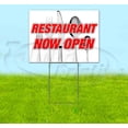 thumbnail image 1 of Restaurant Now Open (18" X 24") Yard Sign, Includes Metal Step Stake, 1 of 6