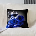 thumbnail image 4 of Ryan; Blue Rose Throw Pillow Covers, Romantic 3D Rose Pillow Covers for Bed Sofa, Wine Glass Blossom Floral Cushion Cases, Flower Petals Valentine'S Day Decorative Square Pillow Cases, 18x18 Set of 2, 4 of 6