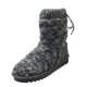 thumbnail image 5 of Botas de nieve para mujer, piel de lana, un lazo de punto, terciopelo, tubo alto grueso, zapatos de algodón gris para mujer oso de fresa Hogar, 5 of 5