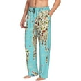 thumbnail image 2 of Balery World Travel Line Icons Map print Men's Pajama Pants,Ultra Lightweight Pjs,Lounge Pant-Medium, 2 of 9