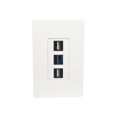 thumbnail image 2 of Tripp Lite 3-Port Single-Gang Universal Keystone Wallplate, White N080-103, 2 of 4