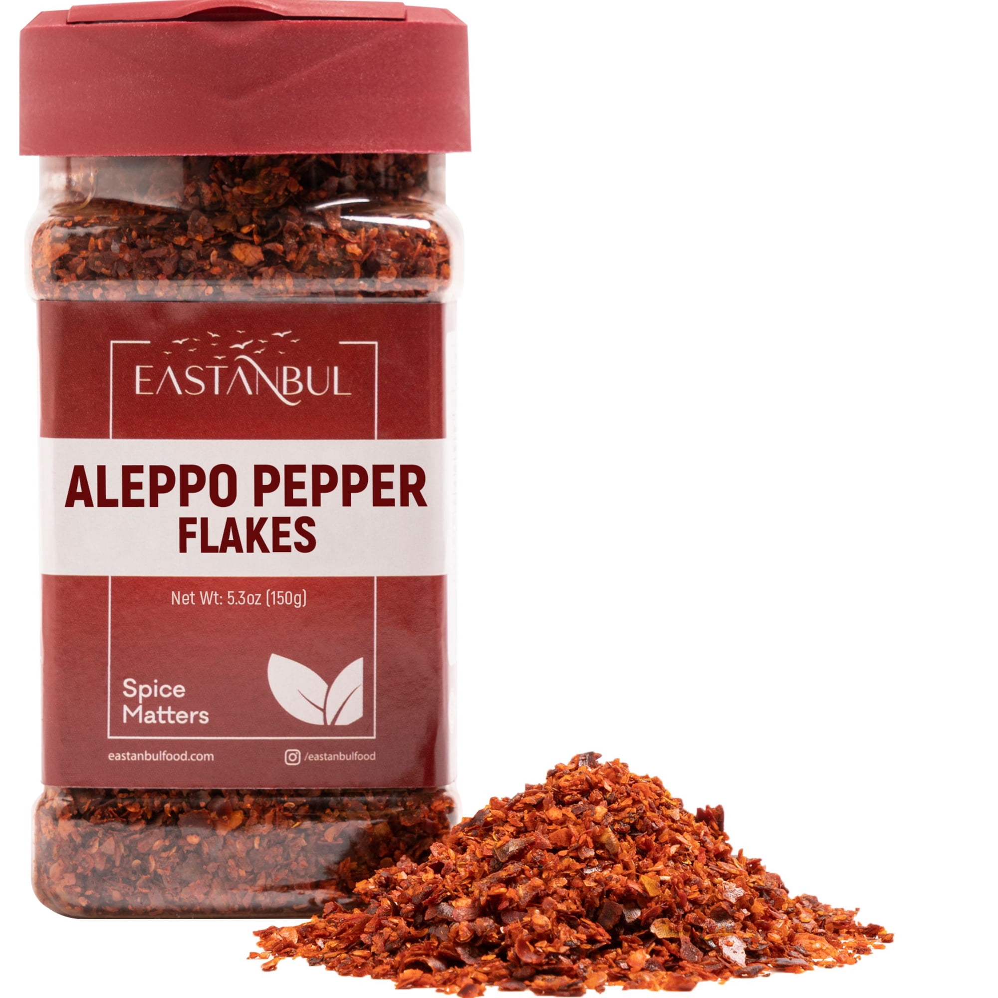 Eastanbul Aleppo Pepper, Aleppo Pepper Flakes, Turkish Pul Biber, 5.3oz