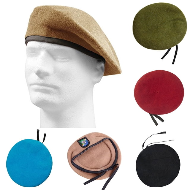 Boinas de mezcla de lana para hombre, ajustables, estilo militar, gorra de artista