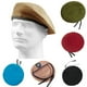 thumbnail image 1 of Boinas de mezcla de lana para hombre, ajustables, estilo militar, gorra de artista, 1 of 3