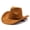 Brown, variant on Western Cowboy Hat for Men Women Classic Roll Up Fedora Hat with Buckle Belt