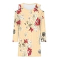 thumbnail image 5 of Robe d'Été pour Femmes Imprimée Manches Longues Col Rabattu, Robe pour Femmes, Robe Manches Longues pour Femmes Robe d'Été, 5 of 5