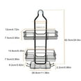 thumbnail image 3 of CxhicLuv Premium 3-Tier Hanging Shower Caddy Organizer for Bathroom, Over Shower Head Storage Rack with Soap Dish, Rust Proof Stainless Steel Shower Shelf for Complete Bathroom Organization, 3 of 6