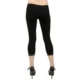 thumbnail image 3 of Vivian's Fashions Capri Leggings - Cotton, Lace Trim (Junior/Junior Plus Sizes), 3 of 5