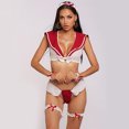 thumbnail image 2 of Lencería erótica de mujer Encanto sexy Perspectiva pura Lazo femenino Traje de marinero Uniforme Tentación Traje de pasión Fridja nalpqowj41340, 2 of 9