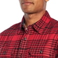 thumbnail image 3 of Woolrich Men's Heavyweight Brushed Cotton Brawny Flannel Shirt (Red Grid Plaid, XL), 3 of 4