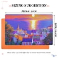 thumbnail image 2 of Sunset Seaside Town Floor Door Mat Outdoor Indoor for Home Entrance Welcome Mats 32"x20", 2 of 8