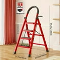 thumbnail image 4 of 1 Durable 3 4 5 Step Folding Ladder 500 Lbs Load-bearing Non-slip Steps Lightweight Household Industrial-grade Space-saving High-capacity Foldable Ladder for Home Decoration Special Folding Ladder, 4 of 13