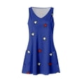 thumbnail image 4 of WEANT Plus Size 4th of July Dress Generic Usa Flag Patriotic Dress Royal Blue L, 4 of 5