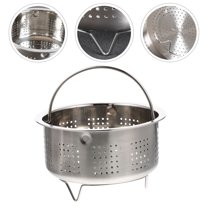 AURARMLET 1Set Food Steaming Basket for Cooking with Dense and Fine Holes Design 17.5X17.5X3.7Inch Silver