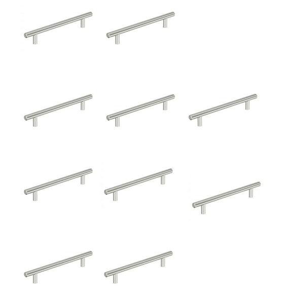 Luxe 10 Pack 8 Inch Satin Nickel 160mm Center Kitchen Cabinet Pull Handle Bar Hardware