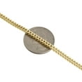 thumbnail image 5 of Real 10K Yellow Gold 3D Hollow Franco Box Link Chain 3mm Necklace 34 Inch, 5 of 6