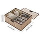 thumbnail image 3 of Organizador de Tela Plegable con Tapa y Cajones - 17/13 Celdas de Algodón y Lino para Calcetines, Ropa Interior, Sujetadores, Corbatas, Toallas y Bufandas - Beige, 3 of 7