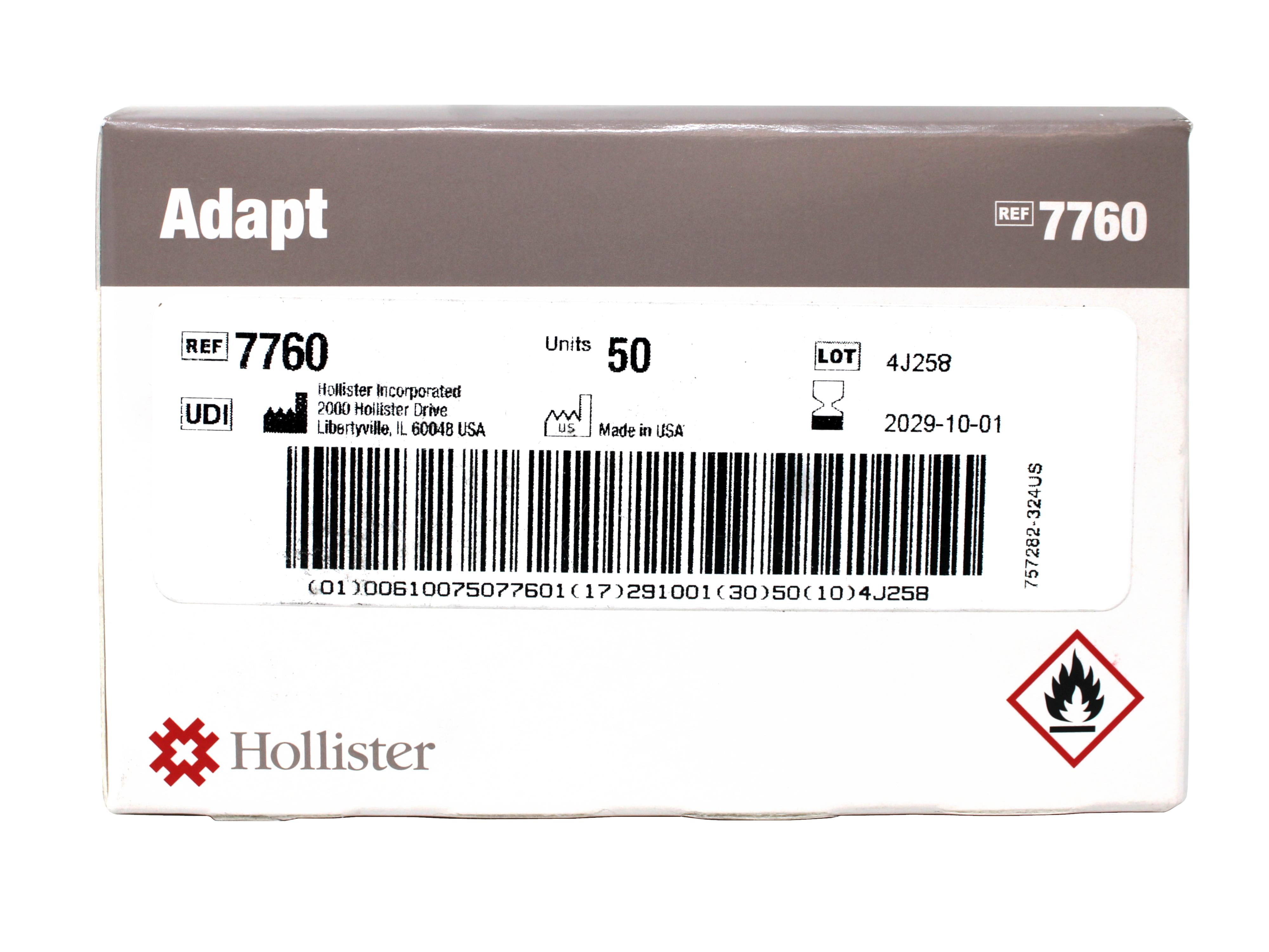 Hollister Adapt Adhesive Remover Wipes, 7760, 50 Count - 2 Pack