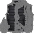 thumbnail image 1 of Chaleco de estilo militar grueso acolchado para hombre, chaleco suelto de gran tamaño con cuello levantado, chaleco cálido para hombro, 1 of 4