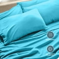 thumbnail image 6 of Bare Home Pillowcase Set - Premium 1800 Collection - Double Brushed - Ultra Soft - Standard Size, Aqua, 4 Count, 6 of 8