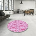 thumbnail image 4 of Ahgly Company Machine Washable Indoor Rectangle Transitional Blossom Pink Area Rugs, 8' x 10', 4 of 7