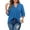 Drak-Blue, variant on WellSize Plus Size Blouse for Women Dressy Pleated Tunic Tops Roll Up 3/4 Sleeve Shirts