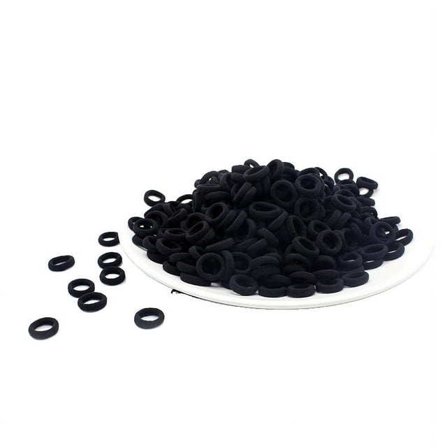 Tignapoo Elastic Seamless Hair Ties for Kids, 2cm Mini Size, 100pcs Pack, Nylon Material, Perfect for Daily Use, Parties, and Birthdays