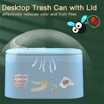 thumbnail image 2 of Mini Trash Can with Lid, Press-Type with Removable Inner Plastic Small Garbage Can Little Tiny Waste Basket Compact Covered Closable Trash Bin, Desk Countertop Office Kids Oval Rectangle, 2 of 6