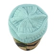 thumbnail image 3 of NYFASHION101 Warm Soft Stretch Cable Knit Camo Cuff Slouchy Beanie - Mint, 3 of 3