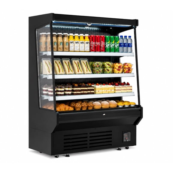 51" 15.7 cu. ft Open Air Display Case Refrigerator, Commercial Grab & Go Refrigerated Merchandiser