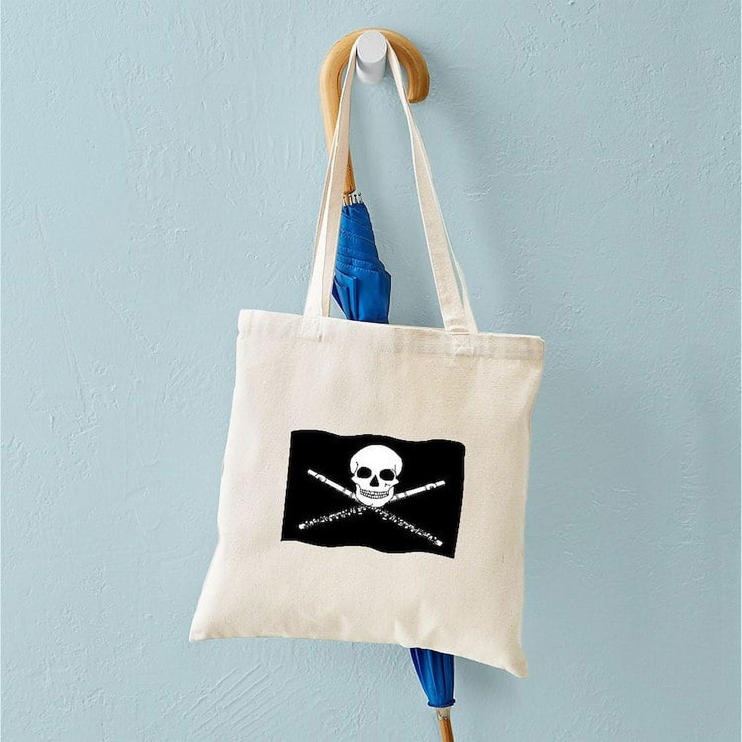 CafePress Mermaid Pirate Under The Sea Tote Bag – Natural Canvas Reusable Shopping Bag With Fun Print - View #7