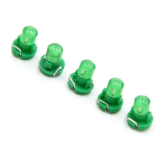 5pcs 12V Green T3 Car Wedge  Dash Gauge Instrument Panel Light Bulb Interior