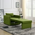 2in1 Multifunctional Velvet Sofa Chair Bed, Modern Convertible Sofa