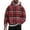 Red, variant on Black Hoodie Men Hooded Collar Hoodies Pullover Plaid Print Green Xxxl