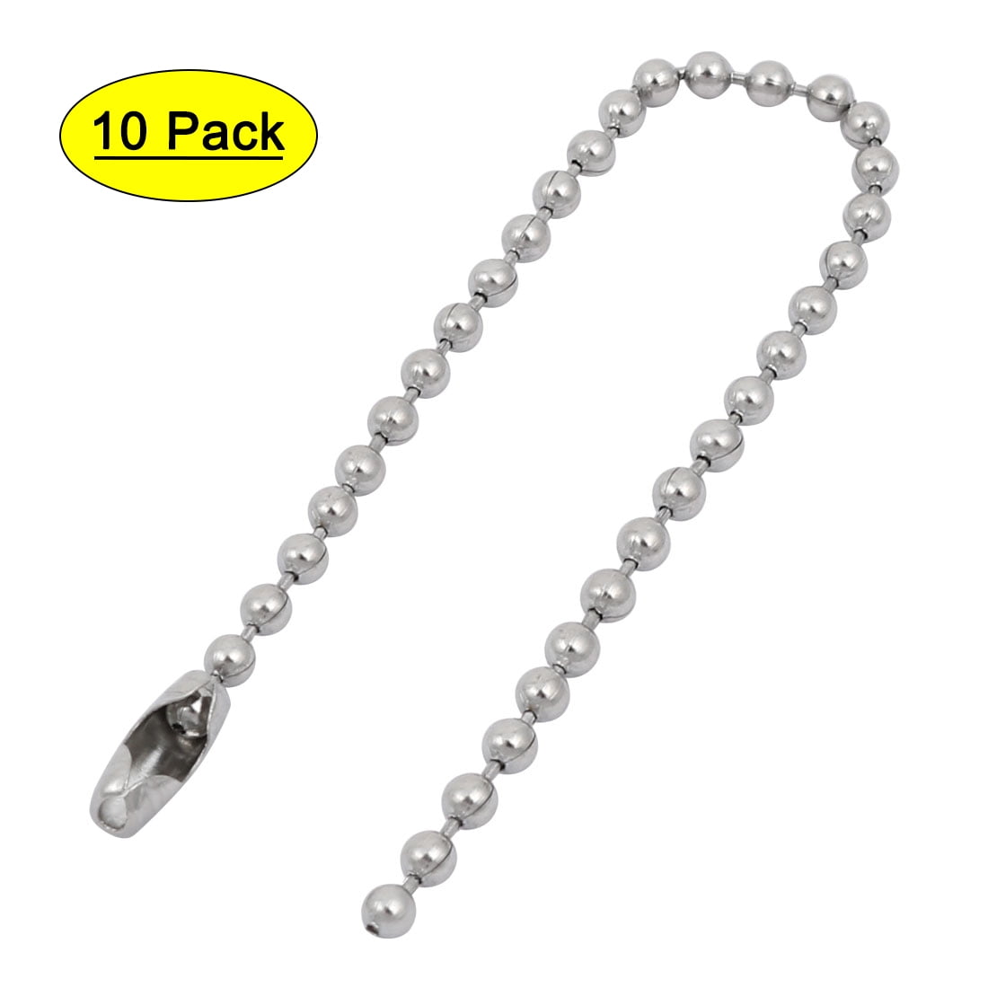 Lot of 20 Ballchain Necklaces Metal Ball Chain and Connectors 4" 2.4mm Beads 