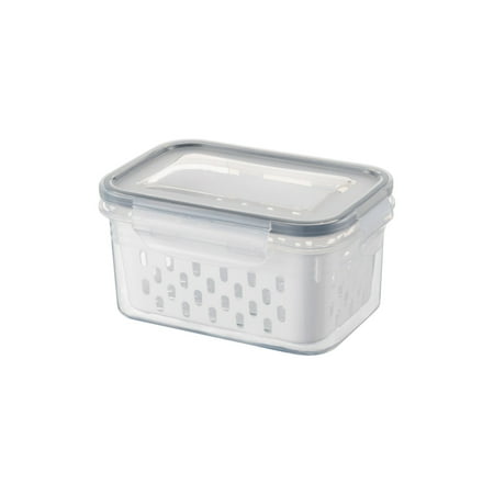 

JIUKE Fruit Vegetable Storage Containers for Fridge Draining Fresh Containers 3 In 1 Produce Storage Containers Large Organizer Bins with Lid & Colander