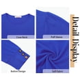thumbnail image 6 of Fantaslook Womens Tops 3/4 Sleeve with Buttons Dressy Casual Blouses Summer Shirts Beach Vacation Trendy Clothes, 6 of 9