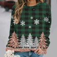 thumbnail image 4 of Purcolt Women's Christmas Sweatshirt Casual Crew Neck Loose Fit Long Sleeve Pullover Tops Ladies Fall Fashion Comfort Sweaters Outfits, 4 of 7
