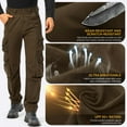 thumbnail image 6 of FEN AI Mens Cargo Work Pants Men Casual Outdoor Pants Travel Fishing Hiking Trousers, 6 of 10