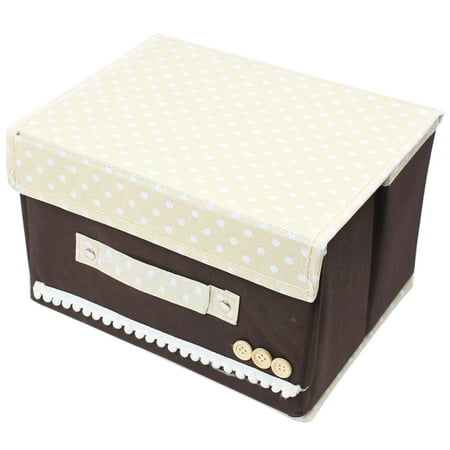 Makeup Cosmetic Jewelry Container Polka Dot Pattern Cover Storage Box Holder Red
