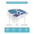 thumbnail image 5 of Quilts Twin-XL Size Bedding Set, Blue Boho Floral Lightweight Quilted Comforter, Abstract Art Paisley Flower Soft Reversible Bedspread Coverlet with Pillow Covers for All Season, 68" x 98", 5 of 7