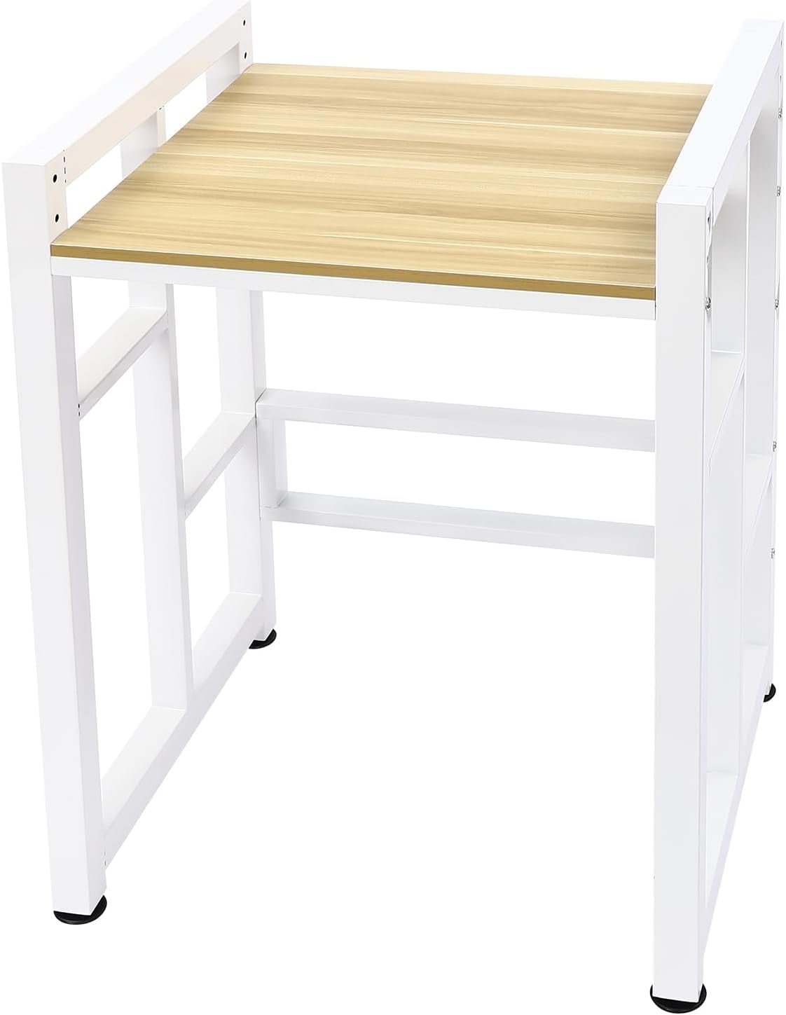 2-Tier Washer Dryer Stacking Rack - Heavy Duty Metal Storage Stand Holds 420lbs, Adjustable Shelves for Secure Appliance Stacking in Laundry Room Bathroom (White)